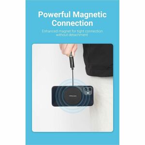 Vention FGABAG Induction Charger - Black - Box - For iPhone, Qi-enabled Device - Input connectors: USB - Heat-free Chargin