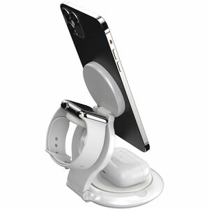 j5create JUPW3415 Induktionsladegerät - Weiß - für iPhone, Android-Gerät, Apple Watch, Ohrhörer, AirPod, Smartphone - Eing