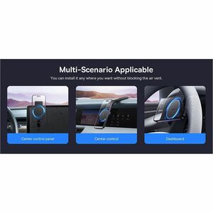 Supporto per smartphone Baseus C02 - Paesaggio, Ritratto - Nickel, Titanio - Rotazione a 360°, Chiusura in velcro, Magneti