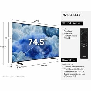 Samsung QN75Q8FAAF 75" Smart LED-LCD TV - 4K UHDTV - Quantum Dot LED Backlight - 3840 x 2160 Resolution