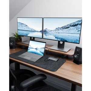 Alogic BLAZE Thunderbolt 4 Docking Station für Notebook, Desktop-PC, Festplatte, Monitor - Grau, Schwarz - 2 Unterstützte 