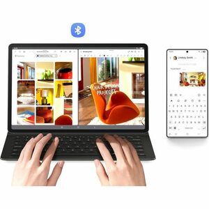 Samsung Keyboard/Cover Case (Book Fold) Samsung Galaxy Tab S10 FE+ Tablet - English Keyboard - Black - 11.86" (301.30 mm) 