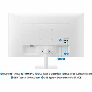 Moniteur LED intelligent Samsung S32FM703UU 32"" Classe 4K UHD - 16:9 - Blanc - 81,3 cm (32"") Viewable - LED Rétroéclaira