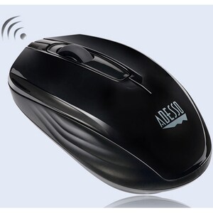 Adesso iMouse S50 Travel Mouse - Radio Frequency - USB - Optical - 3 Button(s) - Black - Wireless - 9.14 m - 2.40 GHz - 12