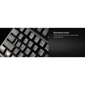 Adesso Tru-Form WKB-3150UB Keyboard - Wireless Connectivity - USB 2.0 Interface - Trackball - English (US) - Black - Membr