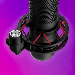 HyperX Condenser Microphone - Black - Cardioid - Shock Mount, Boom Mountable, Stand Mountable - 3-Pin XLR