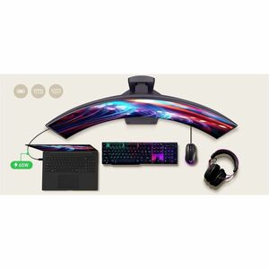 LG UltraGear 39GX900A-B 39" Class UW-QHD Curved Screen Gaming OLED Monitor - 21:9 - 39" Viewable - OLED - 3440 x 1440 - 1.