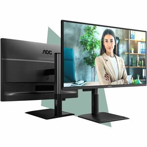AOC Q27P4U 27" Class WQHD LED Monitor - 16:9 - Textured Black - 68.6 cm (27") Viewable - In-plane Switching (IPS) Technolo