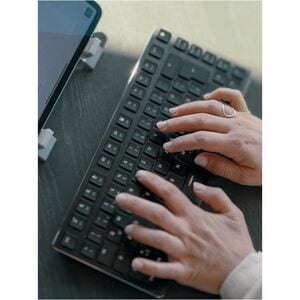 CHERRY MXU-270 Keyboard - Compact - Wired/Wireless Connectivity - USB 2.0 Type A Interface - RGB LED - English (US) - Blac