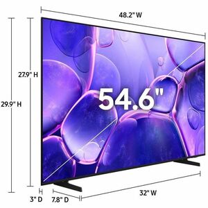 Smart LED-LCD TV 2025 Samsung Crystal U8000F UN55U8000FF 138.7cm - 4K UHDTV - Hig Dynamic Range (Alto rango dinámico, HDR)