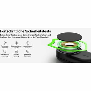 Belkin UltraCharge Induktionsladegerät - Schwarz - für Qi2-fähiges Gerät, iPhone, AirPod, Smartwatch, Smartphone - Eingang