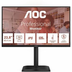 AOC 24E4U 24" Class Full HD LED Monitor - 16:9 - Black - 60.5 cm (23.8") Viewable - In-plane Switching (IPS) Technology - 