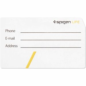 Spigen Luggage Tag - Strap Fastener - Nylon, Faux Leather, Silicone - Black - 1 / Pack
