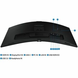 Samsung ViewFinity S6 S34C650VEE 34" Class Webcam UW-QHD Curved Screen LCD Monitor - 21:9 - Black - 34" Viewable - Vertica