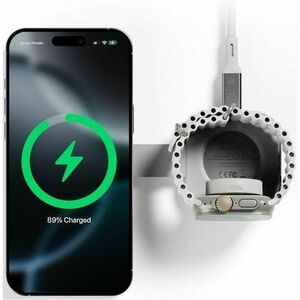 LinQ Induction Charger - Charcoal White - For Smartphone, MagSafe-enabled Device, iPhone, AirPod, Smartwatch - Foldable, M