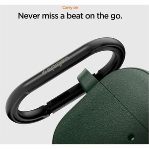 Spigen Vault Carrying Case Apple AirPods Pro 3 - Midnight Green - Drop Resistant, Anti-slip - Polycarbonate, Thermoplastic