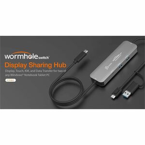 j5create Wormhole Switch JCH462 USB Hub - USB Type A, USB Type C - 640 MB/s - Notebook, Keyboard, Mouse, Desktop, Tablet, 