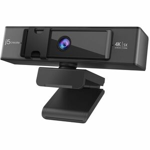 j5create JVCU435 Webcam - 8 Megapixel - 30 fps - Black, Silver - USB 2.0 Type A - 1 Each - 4K - 3840 x 2160 Video - CMOS S