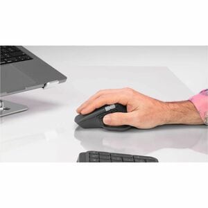 Logitech MX Master 4 for Business Full-size Mouse - Bluetooth/Radio Frequency - USB Type C - Darkfield - 8 Button(s) - Gra