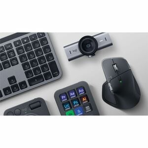 Logitech MX Master 4 for Mac Mouse - Bluetooth - USB Type C, USB Type A - Darkfield - 8 Button(s) - Space Black - Wireless