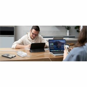 SIIG 100W GaN PD Combo Charger - 3C1A - 100W GaN PD Combo Power Charger - 3C1A - USB-C Charging Station - Portable USB Typ