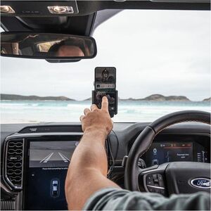 Strike Universal, Smartphone, Car SmartPhone Holder - Weather Resistant, Adjustable, Crash Tested, Built-in USB Charger, 3