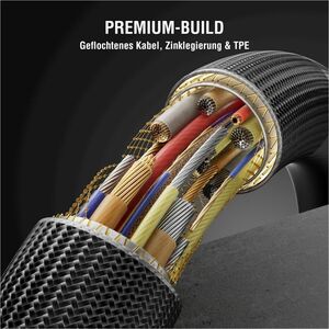 4smarts ComboCord 1,50 m USB-C/USB-A/HDMI AV-/Datenkabel - 1 - Cable for Notebook, Tablet, Smartphone, Monitor, Docking St