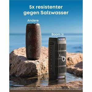 soundcore Boom 3i Portable Bluetooth Speaker System - 50 W RMS - Adventurer Black - 56 Hz to 20 kHz - Battery Rechargeable