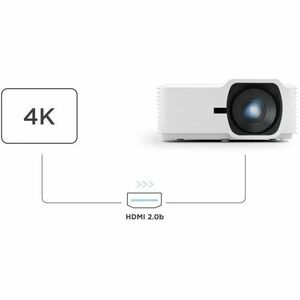 ViewSonic Luminous Superior LSD400HD DLP Projector - High Dynamic Range (HDR) - 1920 x 1080 - Front, Ceiling - 2160p - 200