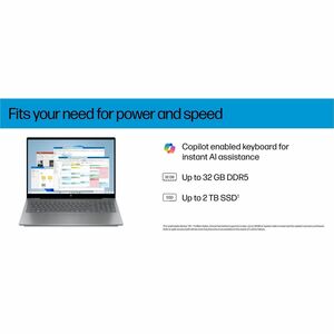 HP OmniBook 7 AI 16 Windows 11 Home 16in Intel Core Ultra 7 32GB RAM 1TB SSD WQXGA Meteor silver