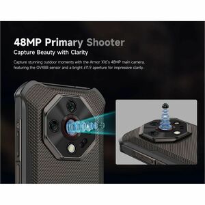 Ulefone Armor X16 128 GB Rugged Smartphone - 16.7 cm (6.6") LCD HD+ 1612 x 720 - Octa-core (Cortex A75Dual-core (2 Core) 2