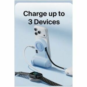 Belkin Stage PowerGrip CTA006 Charging Camera Grip/Power Bank - Ice Blue - USB - Battery - Portable