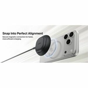Belkin UltraCharge Induction Charger - Black - For iPhone - Input connectors: USB - Magnetic, Qi2 Certified, Magnetic Alig
