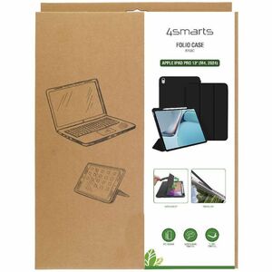 4smarts Basic Tasche (Folie) für 33 cm (13 Zoll) Apple iPad Pro 13 (2024) Tablet - Schwarz - Thermoplastisches Polyurethan