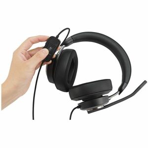 Kensington H2000 Wired Over-the-ear, Over-the-head Stereo Headset - Black - Microsoft Teams Certification - Binaural - Cir