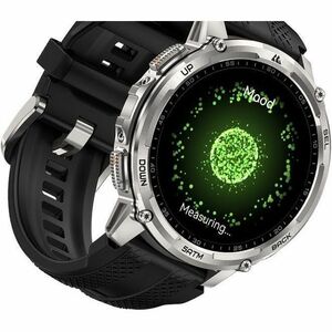 Kospet TANK T4C Smart Watch - Round Case Shape - Silver Body Color - Stainless Steel, Zinc Alloy Case Material - Silicone 