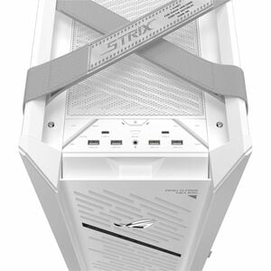 ROG Strix Helios II EATX mid-tower gaming case with dual tempered glass side panels, GPU support for up to 450mm in length