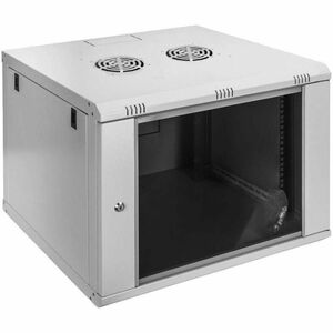 Digitus Dynamic-N 7U Wandmontierbar Geschlossener Schrank Rackschrank für Networking, Server - Hellgrau - Stahl, Glas, Ble