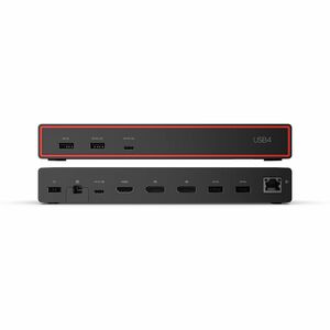 Lenovo ThinkPad 11 Anschluss(e) USB4 Docking Station für Monitor, Notebook - Ladefunktion - 135 W - Schwarz - 4 Unterstütz