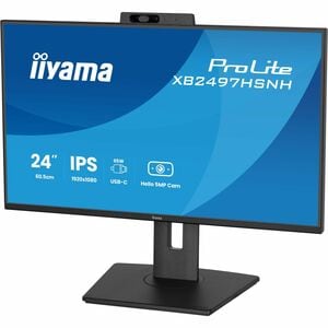 iiyama ProLite XB2497HSNH-B1 24" Class Webcam Full HD LED Monitor - 16:9 - Matte Black - 60.5 cm (23.8") Viewable - In-pla