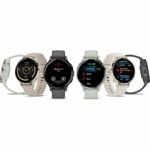 Garmin Venu 3S Smart Watch - Round Case Shape - 41 mm Case Height - 41 mm Case Width - Soft Gold Stainless Steel Body Colo