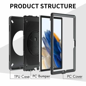4smarts Rugged Case Grip Robust Tasche für 26,4 cm (10,4 Zoll) Samsung Galaxy Tab A7 Tablet - Schwarz - Polycarbonat, Gumm