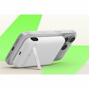Belkin UltraCharge Pro Power Bank - White - For Qi2-enabled Device, MagSafe-enabled Device, iPhone - 1 x Type-C 25W - 1000
