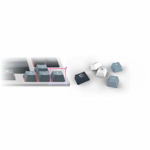 MSI FORGE GK600 TKL WIRELESS SKY Gaming Keyboard - Wired/Wireless Connectivity - Bluetooth/RF - Tenkeyless - 2.40 GHz - US