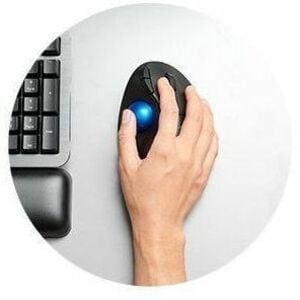 ACCO Pro Fit Ergo TB450 Trackball - Bluetooth/Radio-Frequenz - USB - Optisch - 7 Taste(n) - Kabellos - 2,40 GHz - 1600 dpi