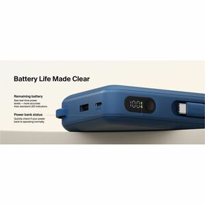 Belkin UltraCharge Stromspeicher - Blau - für Smartphone, iPhone, USB Typ C Gerät, Tablet-PC, Android-Gerät, iPad Air, iPa