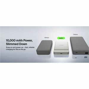 Belkin UltraCharge Stromspeicher - Sand - für Qi2-fähiges Gerät, Smartphone, iPhone, Kabellose Ohrhörer, Universal - 1 x T