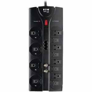 Eaton Tripp Lite Series Protect It! 12-Outlet Surge Protector, 8 ft. (2.43 m) Cord, 2880 Joules, Tel/Modem/Coaxial Protect