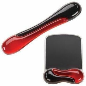 Kensington Duo Gel Mouse Pad - 25.4 mm x 184.1 mm x 241.3 mm Dimension - Red, Black - Gel - Slip Resistant - 1 Each