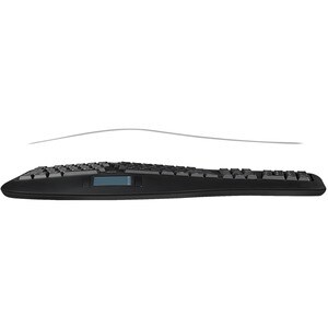 Adesso 2.4GHz Wireless Ergonomic Touchpad Keyboard - Wireless Connectivity - RF - 30 ft - 2.40 GHz - USB Interface - 105 K